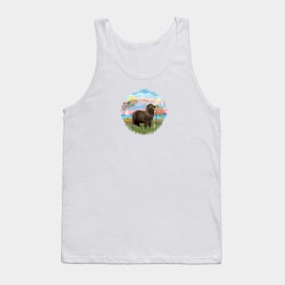 "Cloud Angel", A Rainbow Bridge Design Featuring a Newfoundland Tank Top